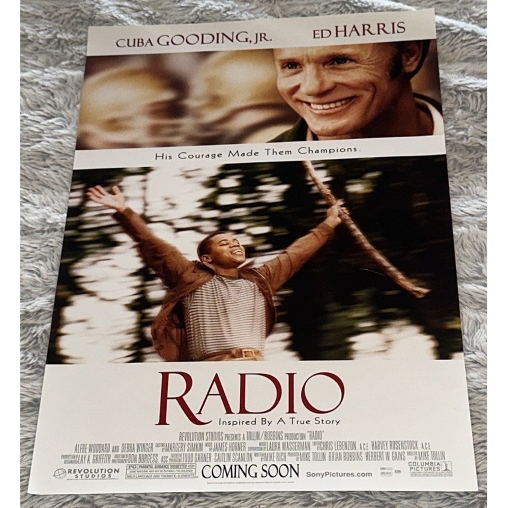 Radio Movie Poster 2003 Original Promo Cuba Gooding Jr Ed Harris Mini 11 x 17